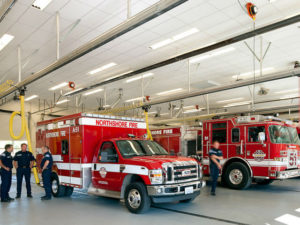 Northshore Fire Department Garage and engines