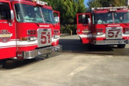 Northshore Fire Department engine 51 and 57