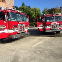 Northshore Fire Department engine 51 and 57