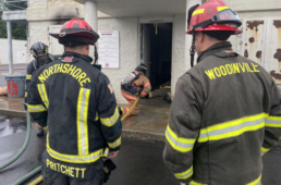 Northshore and Woodinville Fire collaborating on same fire