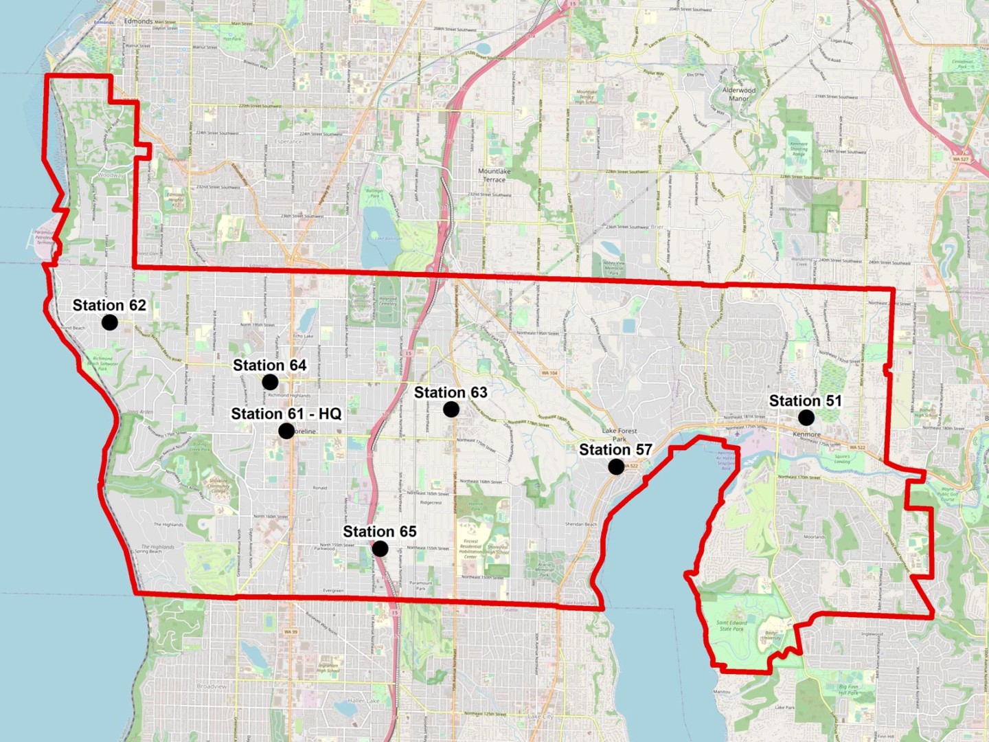 Service Area Map - Shoreline Fire Department